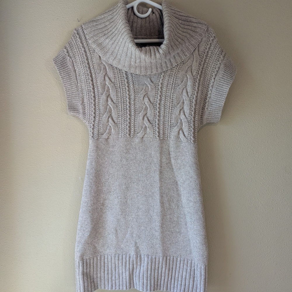 Banana Republic Cream Cowl Neck Sweater Dress